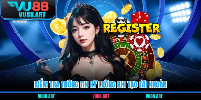 Kiểm tra thông tin kỹ lưỡng khi tạo tài khoản